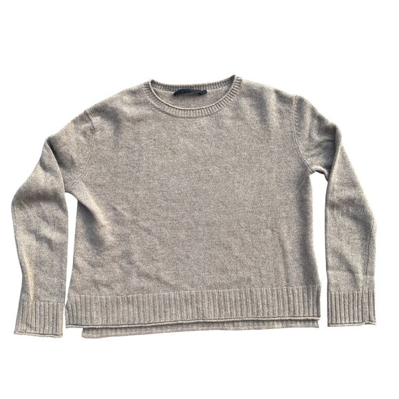 Jenni Kayne Wool Cashmere Everyday Sweater Taupe Capsule Quiet Luxury Capsule-S - Picture 5 of 13